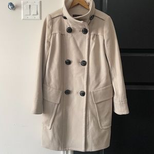 zara beige wool coat